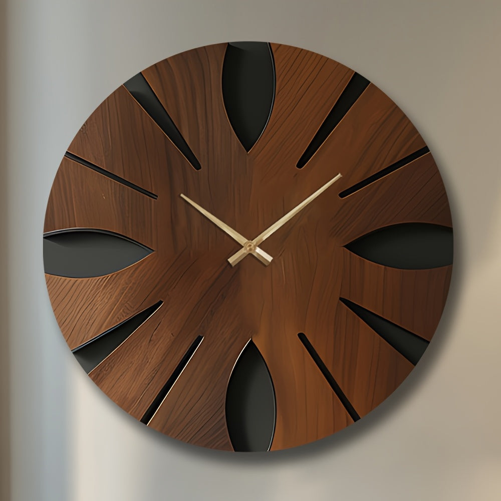 Artistic Wooden Wall Clock | Silent & Elegant Home Décor