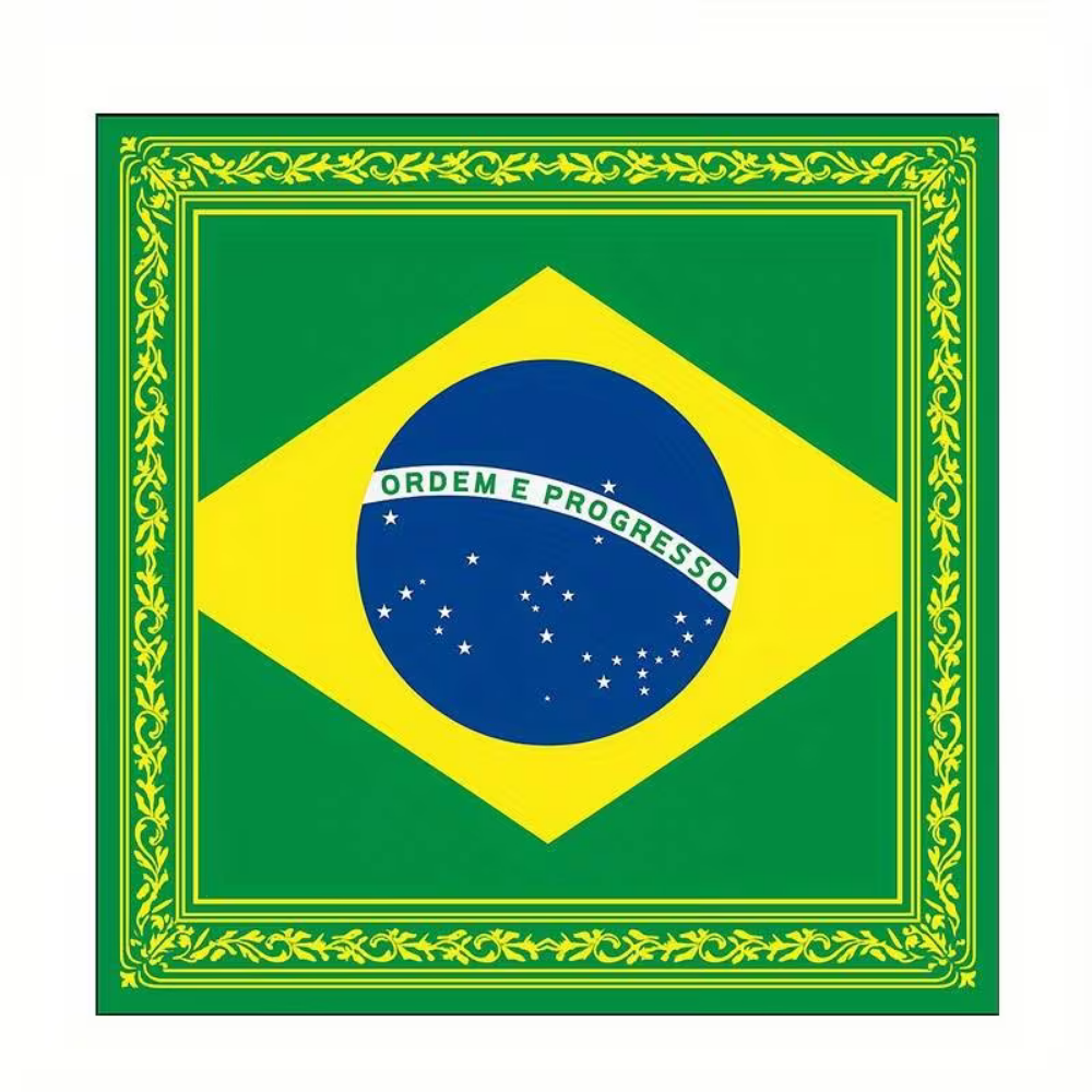 Brazil Flag World Cup Head Scarf Bandana Square - Image 5