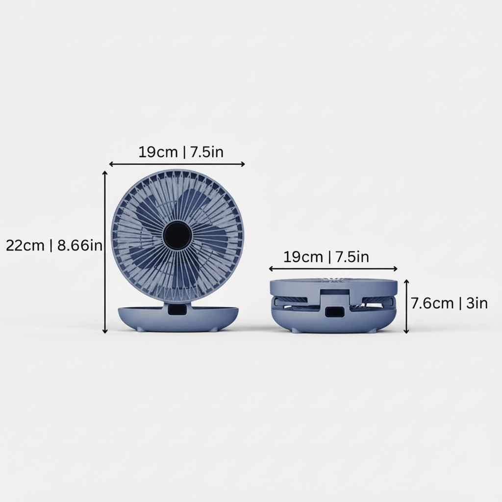 Cooling Blanket Oscillating Portable Fan Mesh Foldable - Image 2