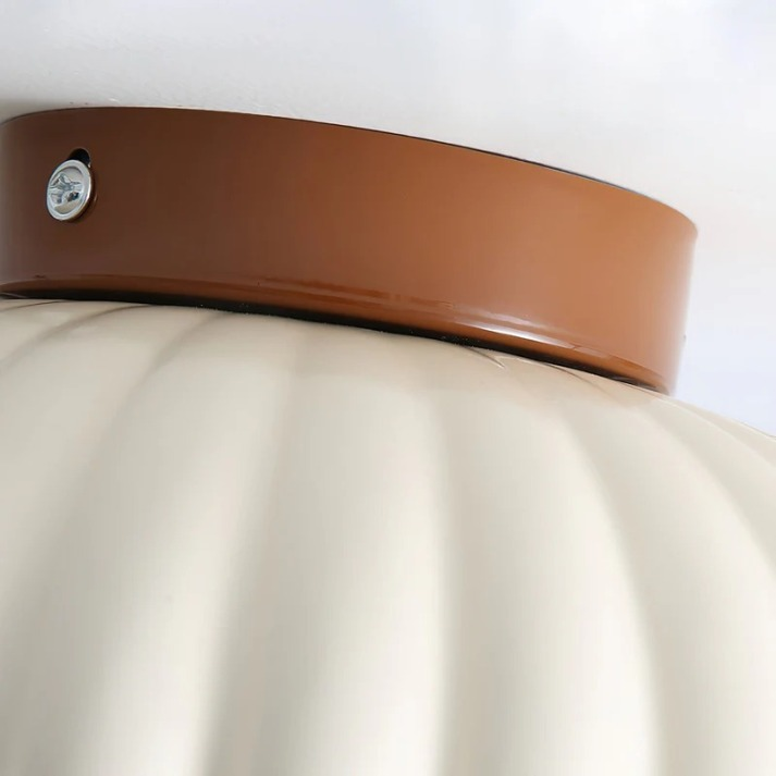 Iron Hallway Ceiling Light | Modern Glass & Metal Flush Mount