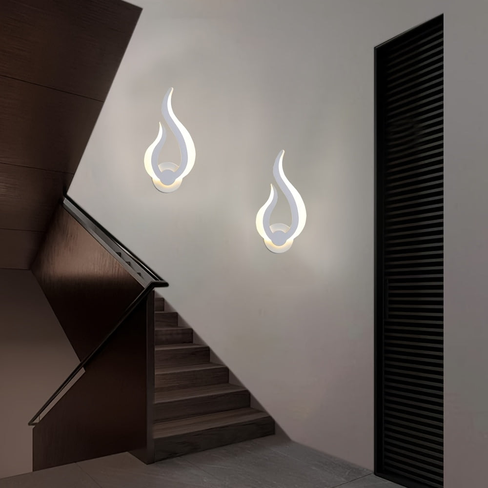Modern Flame LED Wall Light | 10W Warm White Sconce