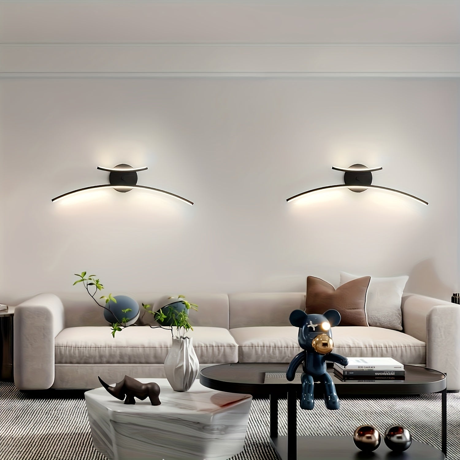Modern LED Wall Light | Linear Wall Sconce for Bathroom, Living Room & Dining Spaces