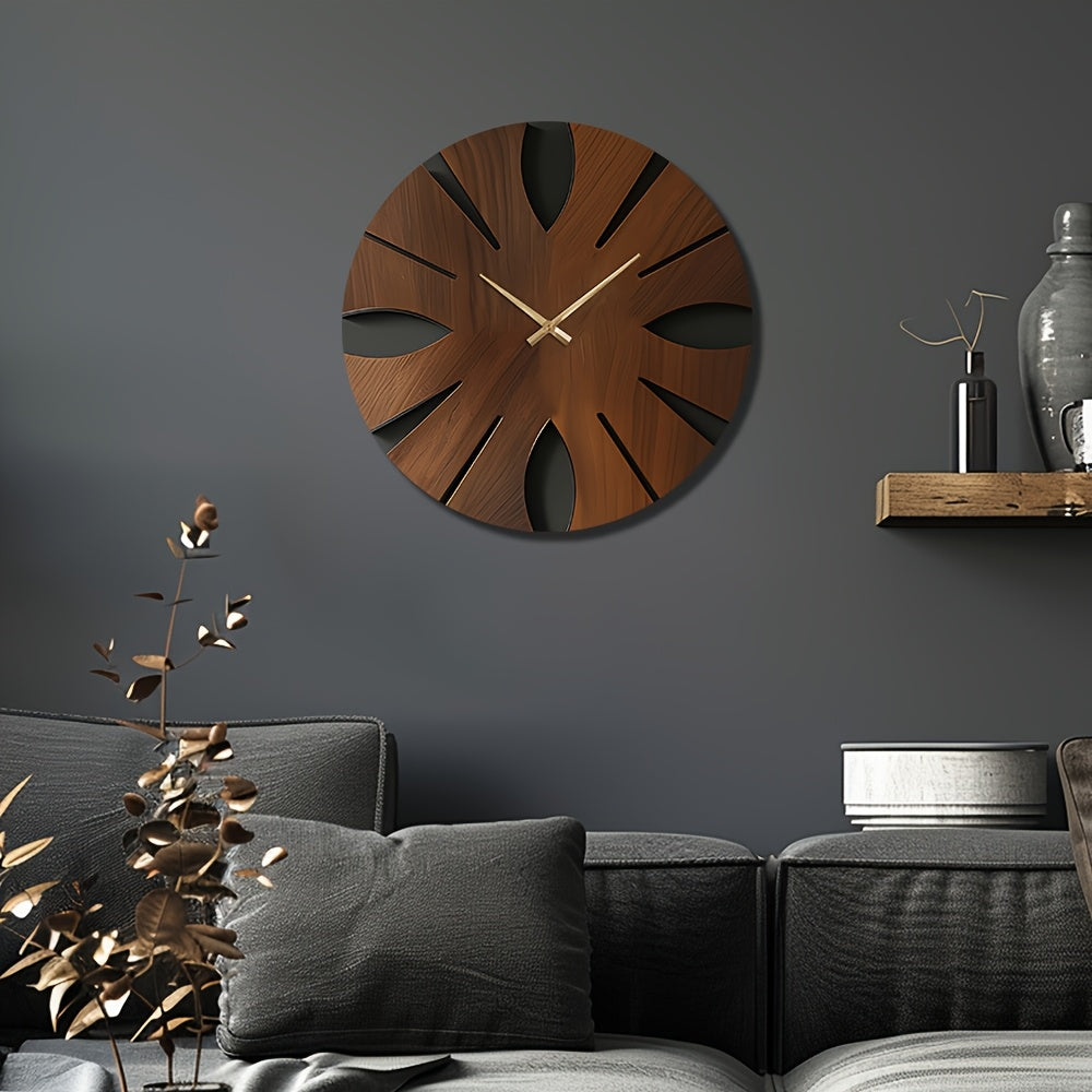 Artistic Wooden Wall Clock | Silent & Elegant Home Décor