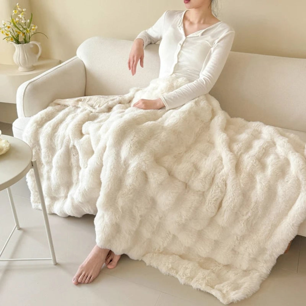 Kunstfell-Decke Kuschelig Weiche Plüsch-Wohndecke – DecorsDeluxe