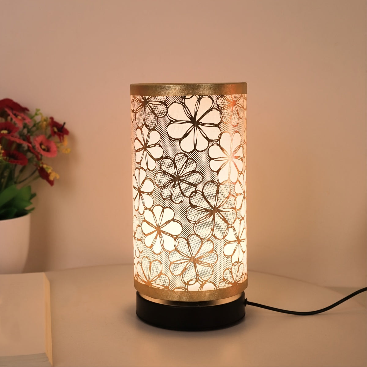 Floral USB Table Lamp | Warm Ambient Decorative Light