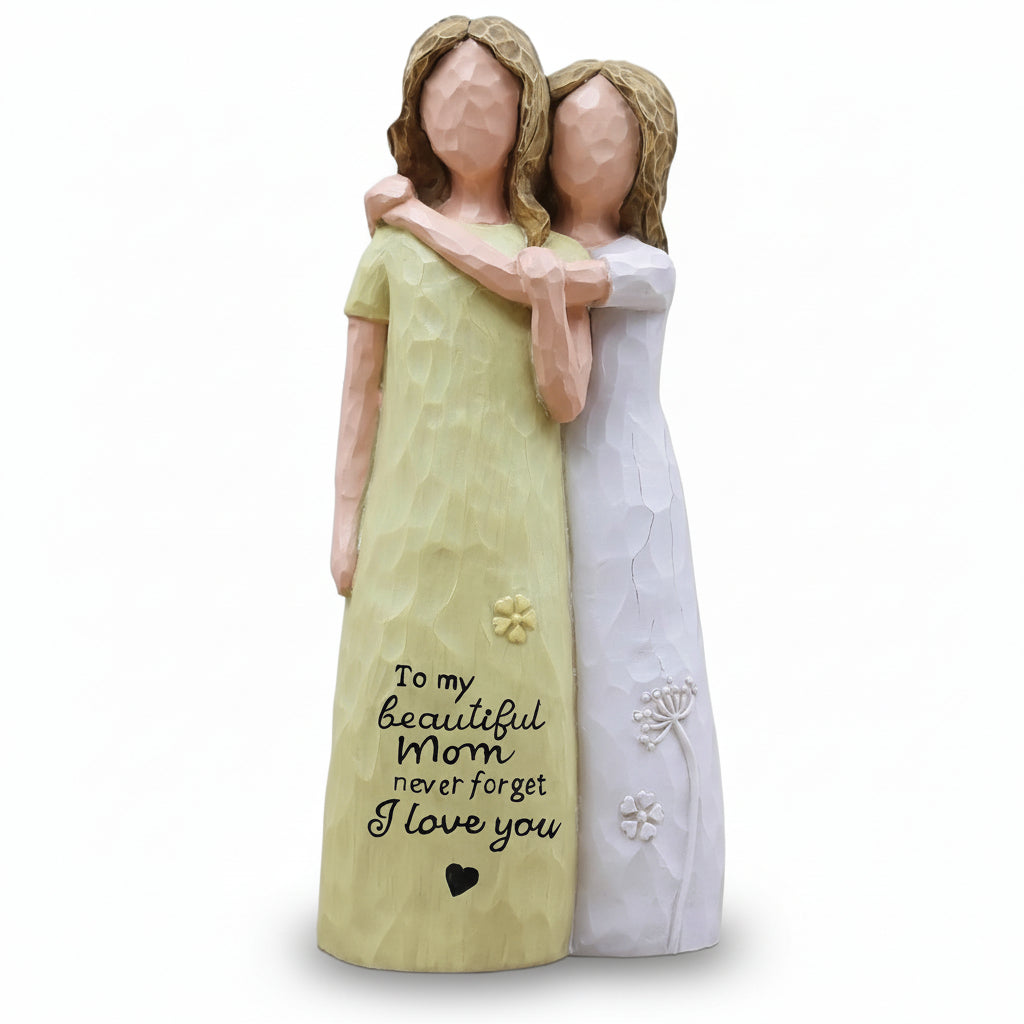 Dia Mães Estátua Mãe Filha Amor Presente Decoração