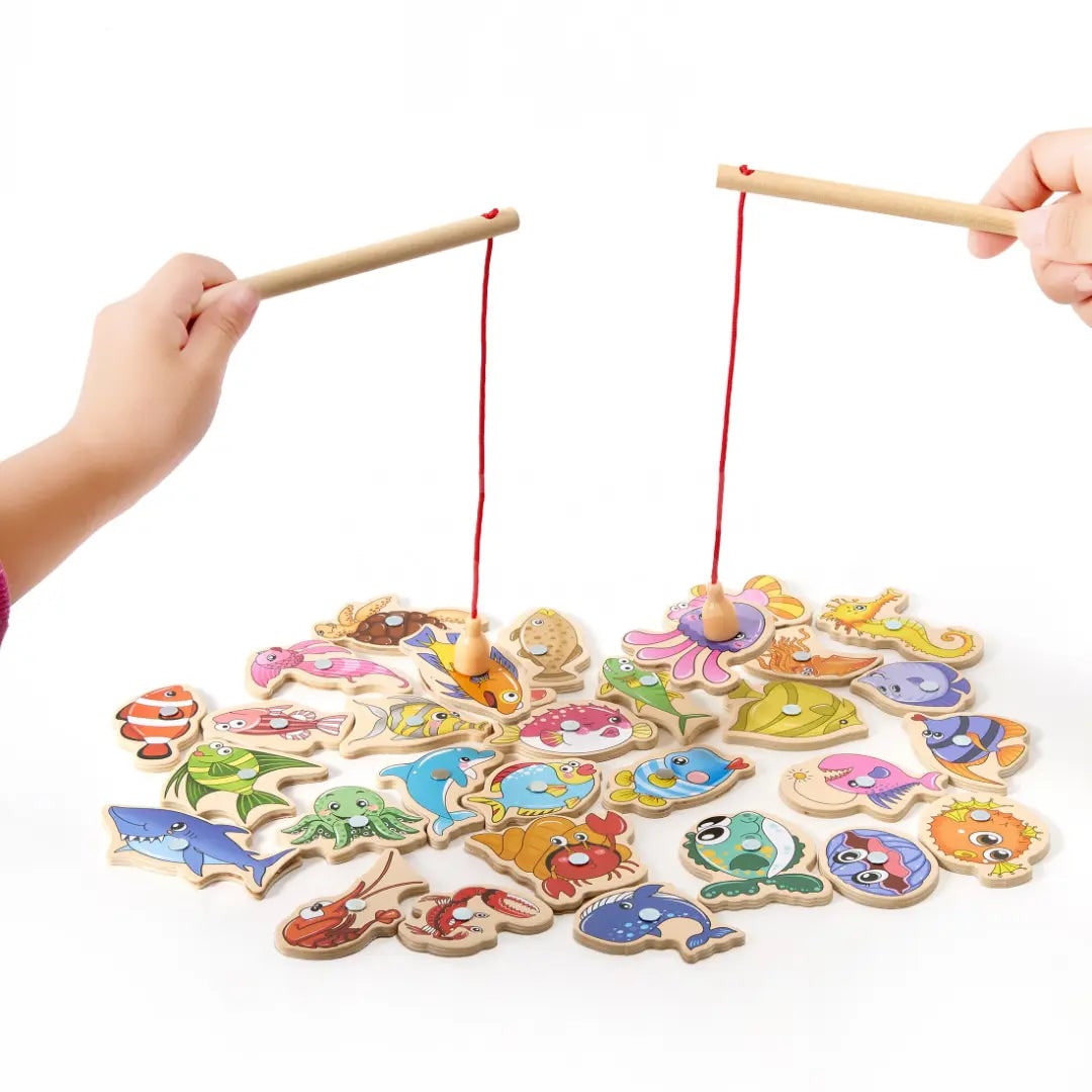 Fishing Toy Fine Motor Skills Toy Set Magnetic Rod - Image 4