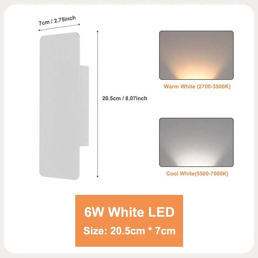 Slimline LED Aluminum Wall Lamp | Modern Up & Down Lighting