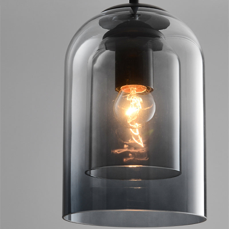 Mica Mid-Century Pendant Lamp | Double Glass Shade