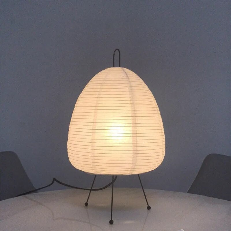 Japanese Rice Paper Table Lamp | Minimalist Zen Lighting