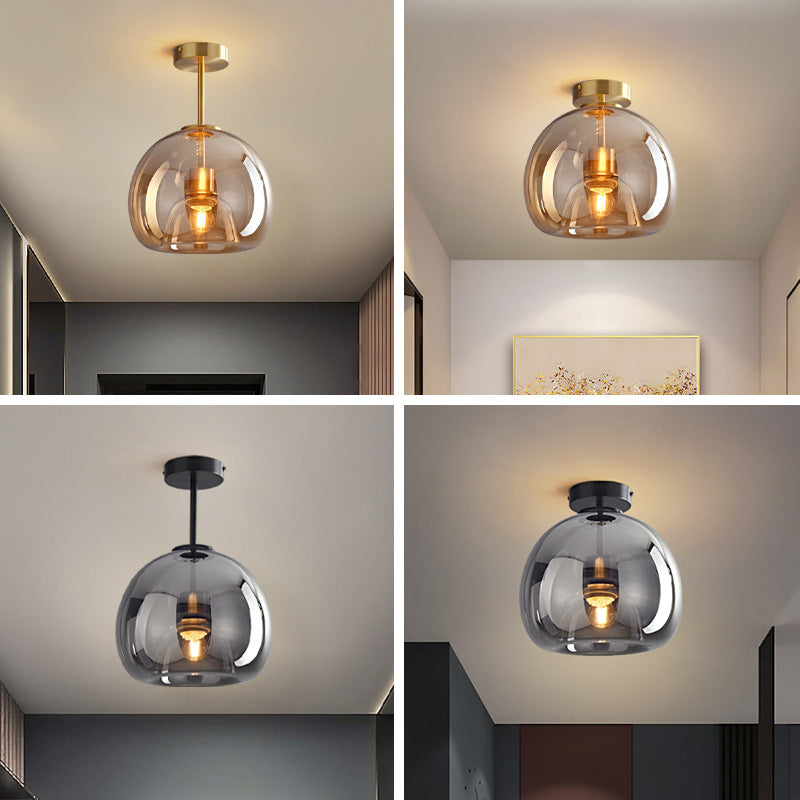 Nordic Glass Ball Ceiling Light | Semi-Flush Mount