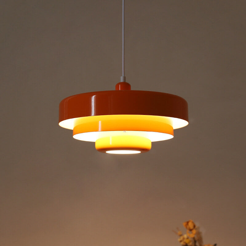 Nordic Vintage Multi-Layered Pendant Lamp | Modern Retro Hanging Light
