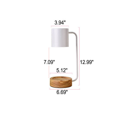 Lampă de încălzire a lumânărilor minimalistă japoneză | Melter de ceară cu bază din lemn și intensitate reglabilă