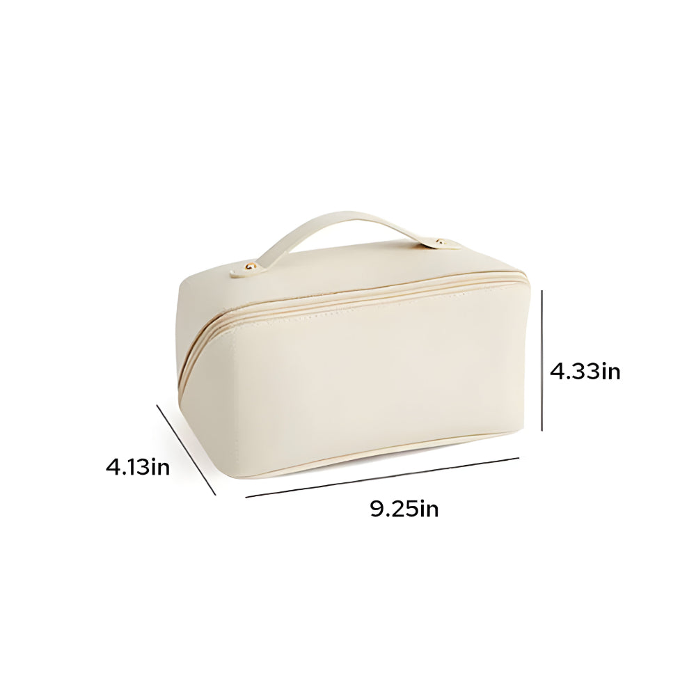 Borsa per trucchi Organizzatore da viaggio Custodia cosmetica in pelle sintetica Grande capacità