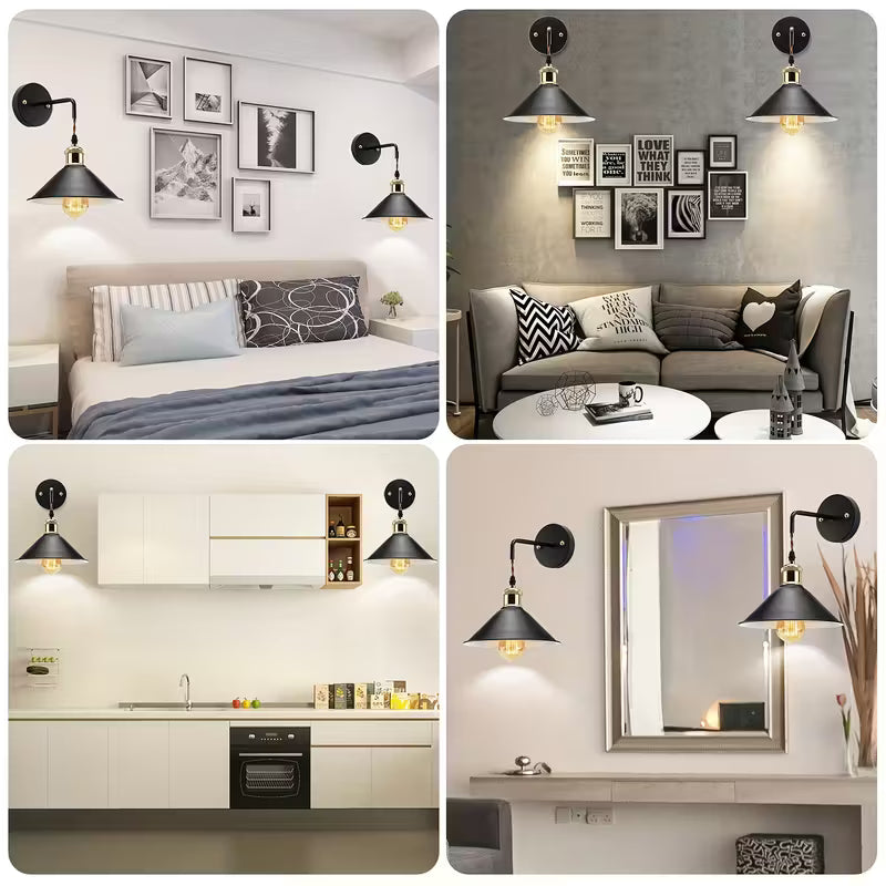 Aplica de Perete din Metal Modern | Corp de Iluminat de Perete cu Finisaj din Ulei Industrial