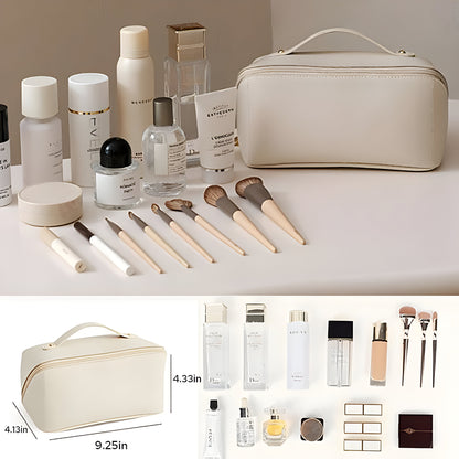 Borsa per trucchi Organizzatore da viaggio Custodia cosmetica in pelle sintetica Grande capacità