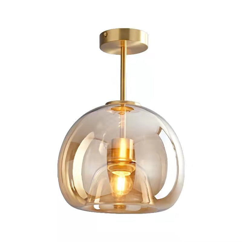Nordic Glass Ball Ceiling Light | Semi-Flush Mount