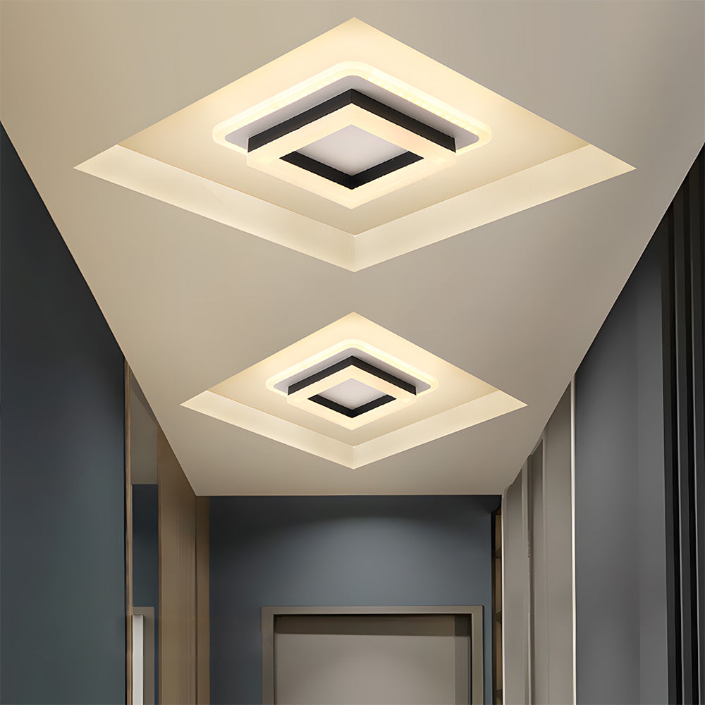 Square LED Ceiling Light | Modern Flush Mount Fixture