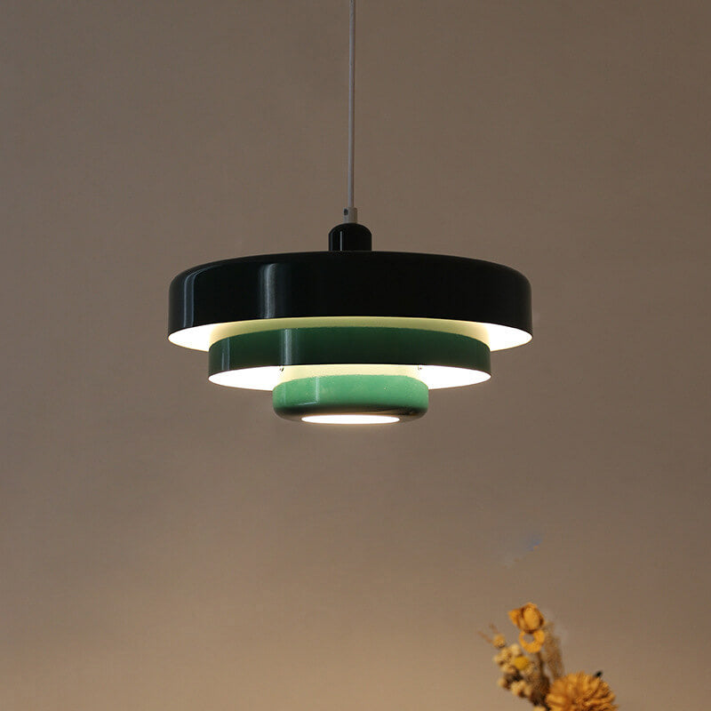 Nordic Vintage Multi-Layered Pendant Lamp | Modern Retro Hanging Light