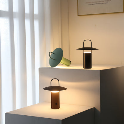 Lámpara táctil LED inalámbrica | Luz de mesa metálica recargable por USB