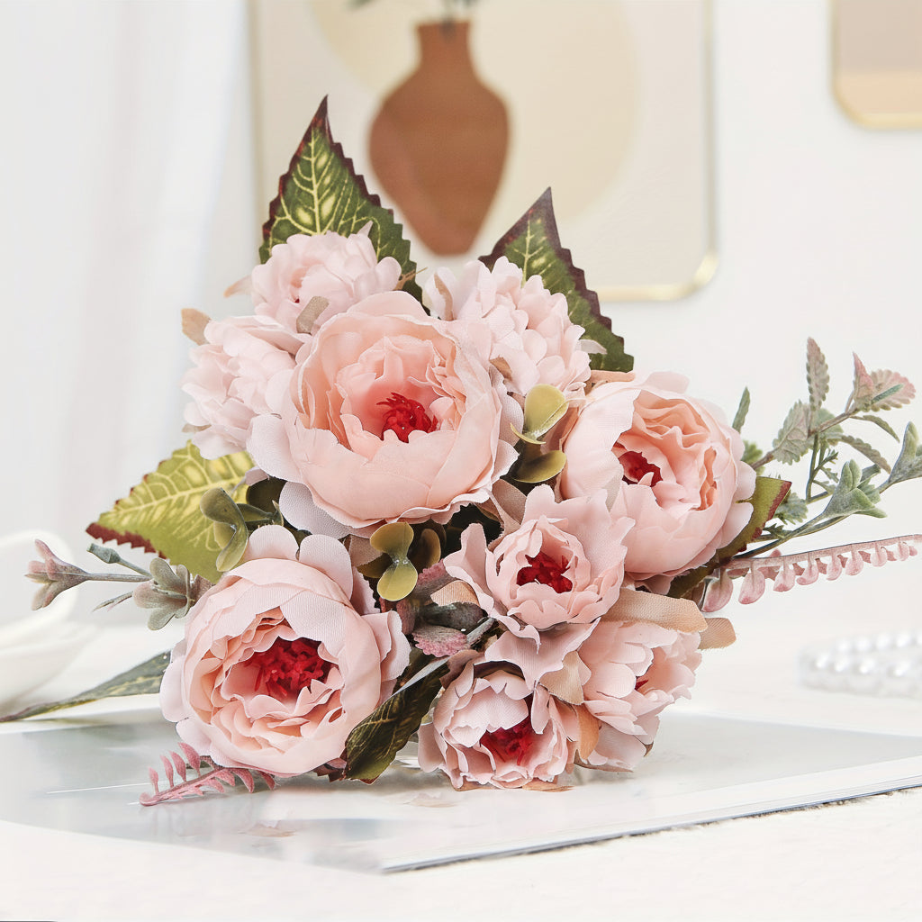 Blomsterbuket Mors Dag Gave Kunstig Pæon Hjemmedekoration