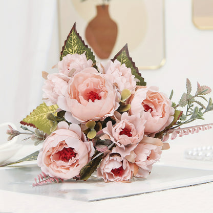 Blomsterbuket Mors Dag Gave Kunstig Pæon Hjemmedekoration