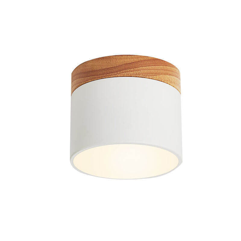 Skandinavisk Macaron LED loftlampe | Trædetalje indbygget montage