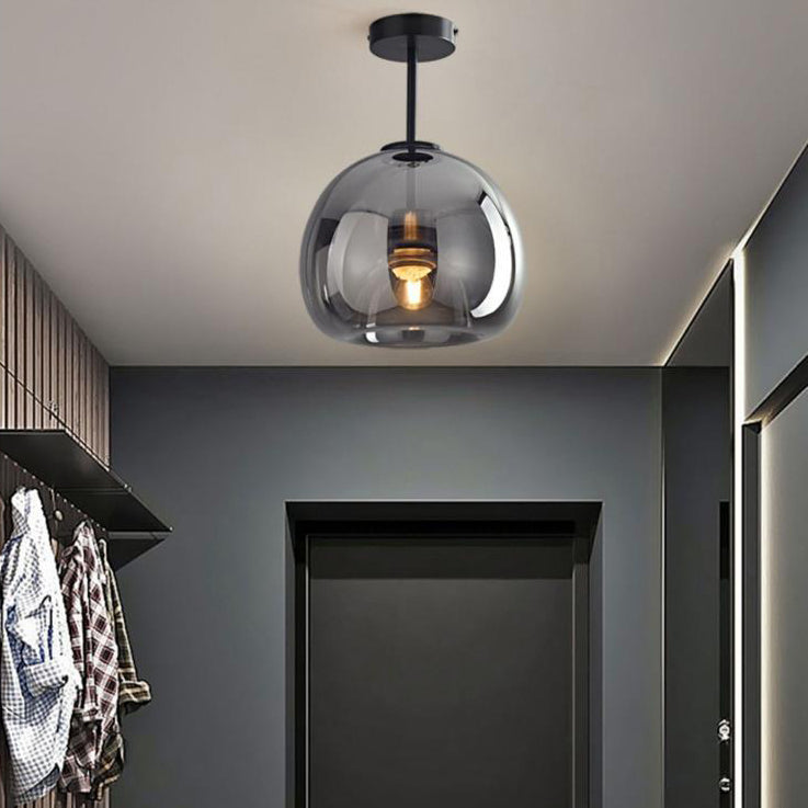 Nordic Glass Ball Ceiling Light | Semi-Flush Mount
