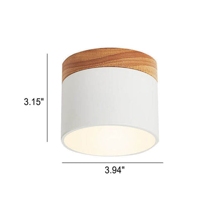 Skandinavisk Macaron LED loftlampe | Trædetalje indbygget montage