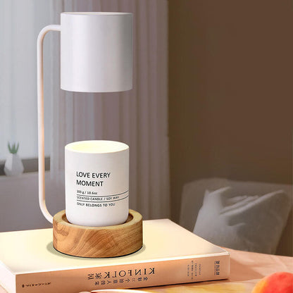 Japansk minimalistisk bordlampe | Træ- og metaldesign