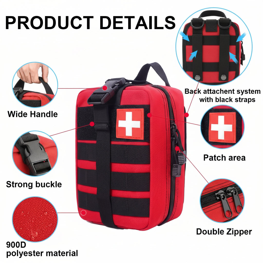 Kit Emergenza Primo Soccorso Portatile Sopravvivenza Outdoor