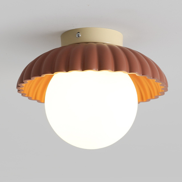 Iron gangloftlampe | Moderne glas- og metalloftlampe uden kant