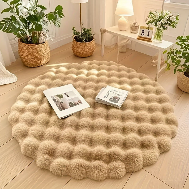 Cloud Comfort Round Bubble Rug | Soft Fluffy Circle Carpet