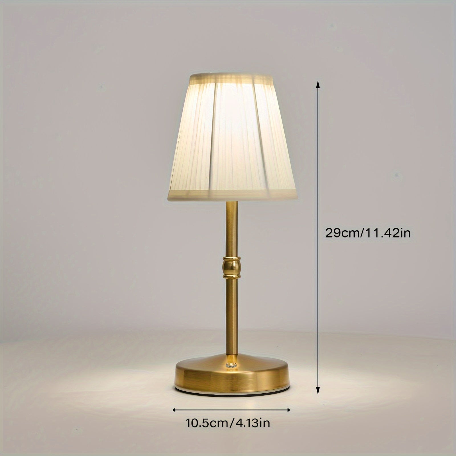 Cordless Antique Brass Table Lamp | Rechargeable Touch LED Light