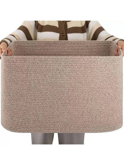 Laundry Basket Large Rope Rectangular Storage Handles