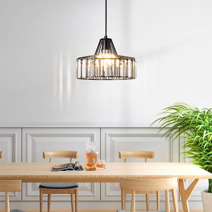 Moderne sort krystalpendel | Elegant hængelampe