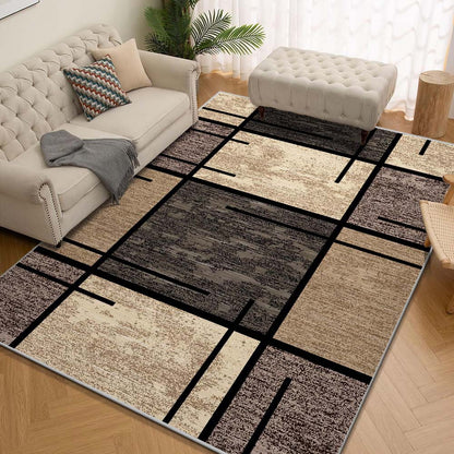 Geometric Elegance Area Rug | Modern Washable Non-Slip Carpet
