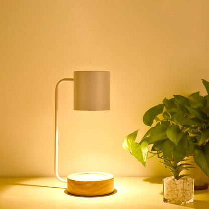 Japansk minimalistisk bordlampe | Træ- og metaldesign