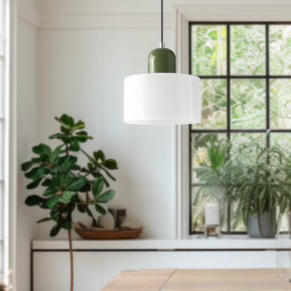 Bauhaus-Glas-Hängeleuchte | Buntes modernistisches Design