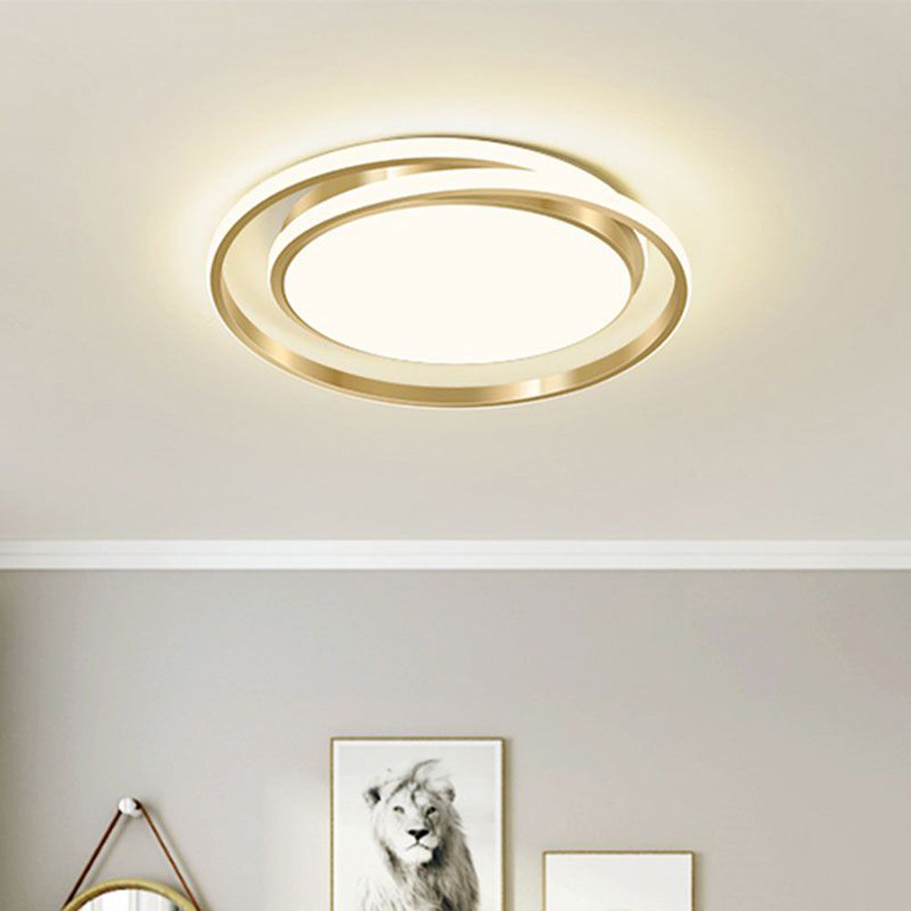 Minimalist LED Circle Ceiling Light | Modern Gold Flush Mount