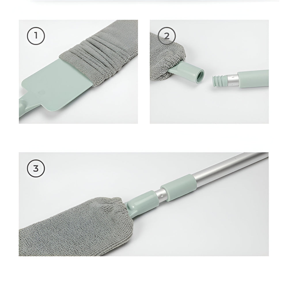 Mopa Retrátil Ferramenta de Limpeza de Fendas Escova de Microfibra Design Plano