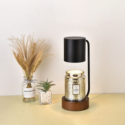 Japansk minimalistisk bordlampe | Træ- og metaldesign