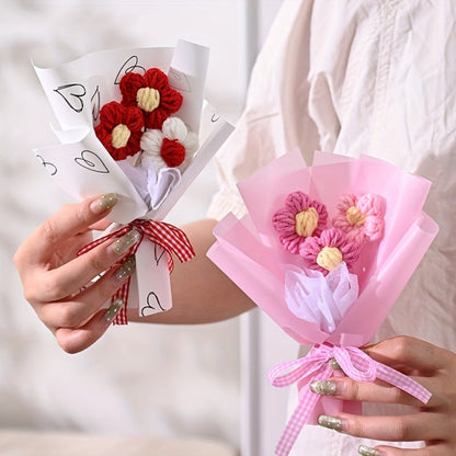 Blomsterbuket Mors Dag Gave Håndlavet Stil Mini Indpakket Dekoration