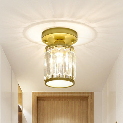 Kristall-Flur-Deckenleuchte | Modernes Halbeinbau-Design