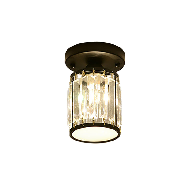 Crystal Foyer Ceiling Light | Modern Semi-Flush Design