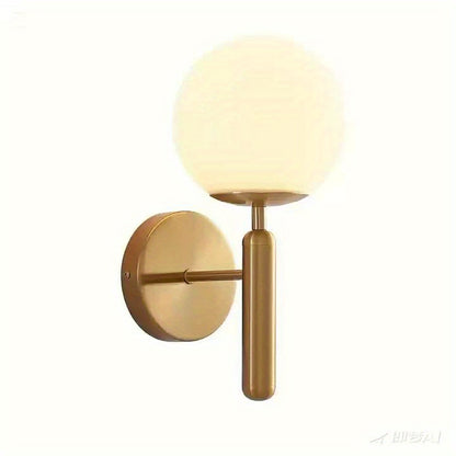 Moderne glasvægslampe | Elegant metal soveværelseslampe