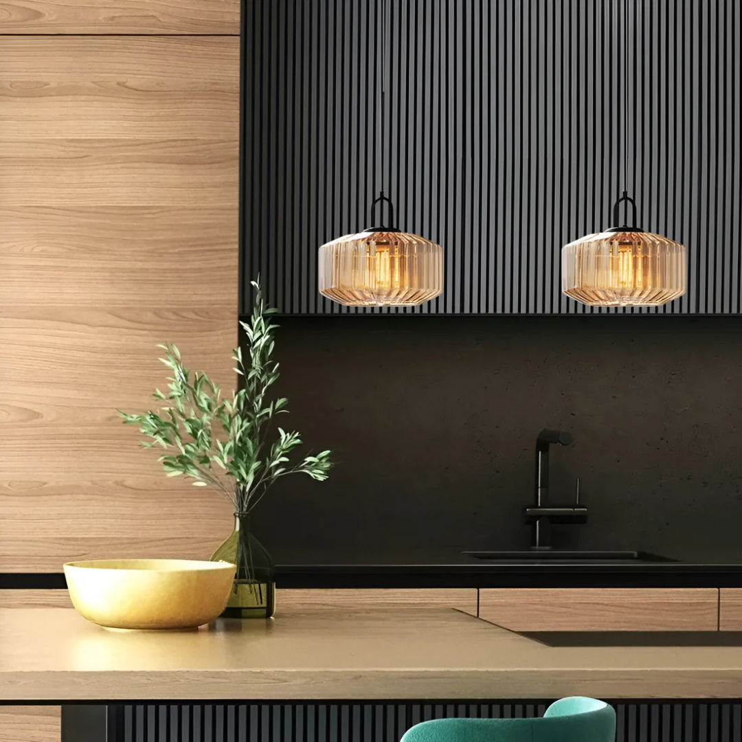 Mireta glaspendel | Retrofarvet glasdesign