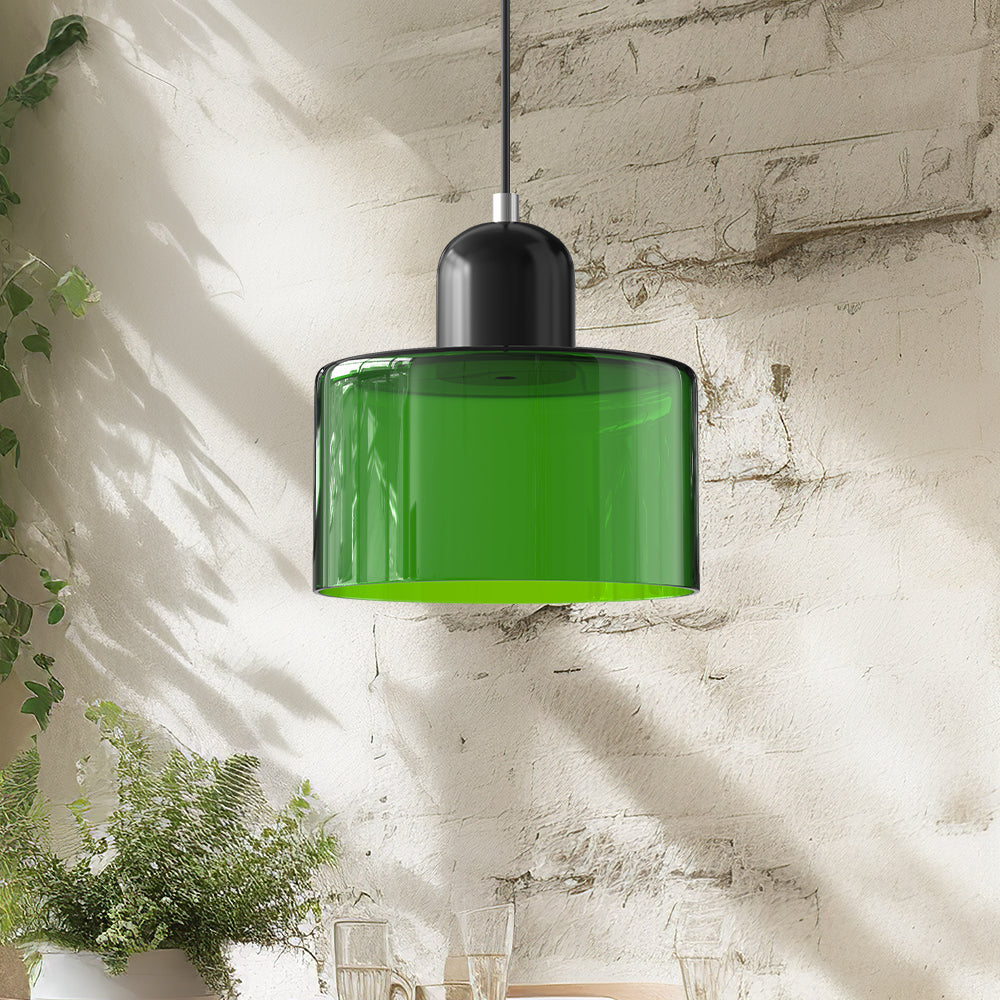 Bauhaus-Glas-Hängeleuchte | Buntes modernistisches Design