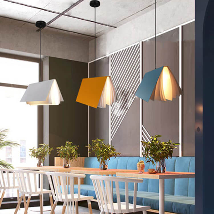 Flying Book Pendant Light | Modern Book-Inspired Ceiling Lamp