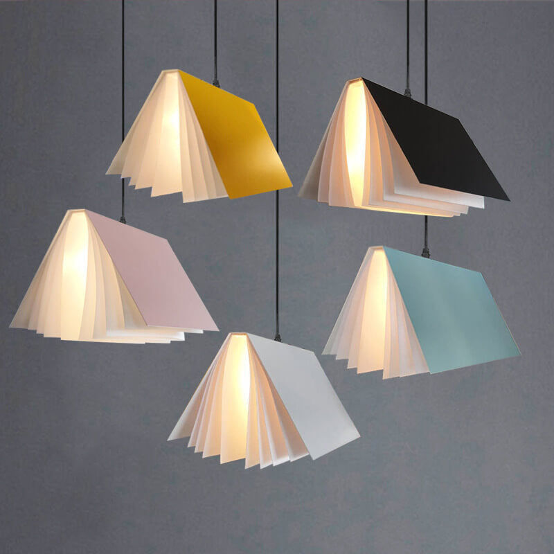 Flying Book Pendant Light | Modern Book-Inspired Ceiling Lamp